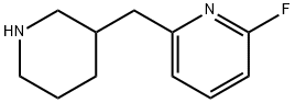 Pyridine, 2-fluoro-6-(3-piperidinylmethyl) Structure