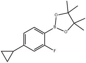 2-(4-cyclopropyl-2-fluorophenyl)-4,4,5,5-tetramethyl-1,3,2-dioxaborolane 구조식 이미지