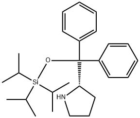 (S)-2-[Diphenyl[[trisisopropylsilyl]oxy]methyl]pyrrolidine Structure