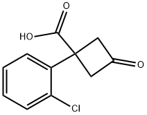 1-(2-chlorophenyl)-3-oxocyclobutane-1-carboxylic acid Structure