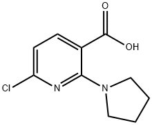 6-chloro-2-(pyrrolidin-1-yl)nicotinic acid Structure