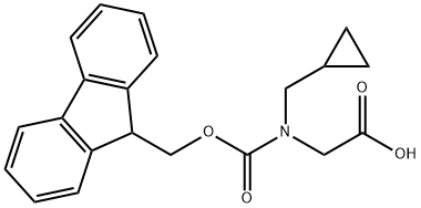 2-[(cyclopropylmethyl)[(9H-fluoren-9-ylmethoxy)carbonyl]amino]acetic acid Structure
