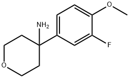 4-(3-fluoro-4-methoxyphenyl)oxan-4-amine Structure