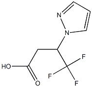 4,4,4-trifluoro-3-(1H-pyrazol-1-yl)butanoic acid Structure