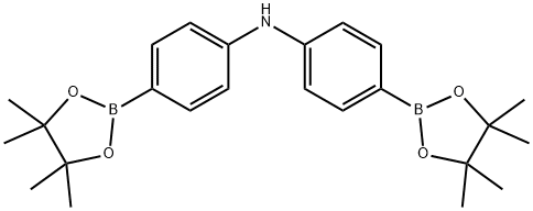 Bis(4-(4,4,5,5-tetramethyl-1,3,2-dioxaborolan-2-yl)phenyl)amine Structure