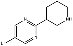 5-BROMO-2-(3-PIPERIDINYL)-PYRIMIDINE Structure