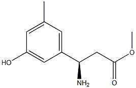 METHYL (3R)-3-AMINO-3-(3-HYDROXY-5-METHYLPHENYL)PROPANOATE Structure