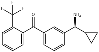 3-((1S)Aminocyclopropylmethyl)phenyl 2-(trifluoromethyl)phenyl ketone Structure