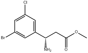 METHYL (3S)-3-AMINO-3-(3-BROMO-5-CHLOROPHENYL)PROPANOATE Structure
