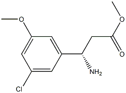 METHYL (3S)-3-AMINO-3-(3-CHLORO-5-METHOXYPHENYL)PROPANOATE 구조식 이미지