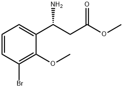 METHYL (3R)-3-AMINO-3-(3-BROMO-2-METHOXYPHENYL)PROPANOATE Structure