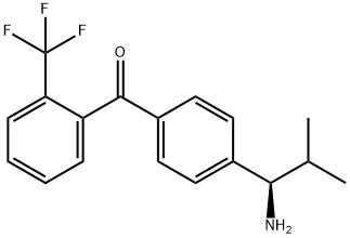 4-((1R)-1-Amino-2-methylpropyl)phenyl 2-(trifluoromethyl)phenyl ketone Structure