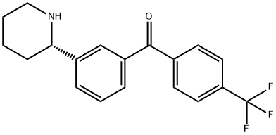 3-((2S)(2-Piperidyl))phenyl 4-(trifluoromethyl)phenyl ketone 구조식 이미지