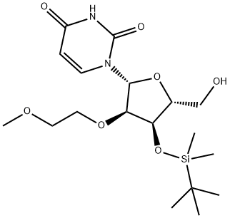 3'-O-(t-Butyldimethylsilyl)-2'-O-(2-methoxyethyl) uridine 구조식 이미지