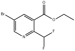 3-Pyridinecarboxylic acid, 5-bromo-2-(difluoromethyl)-, ethyl ester Structure