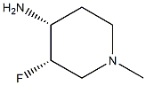 (3S,4R)-3-fluoro-1-methylpiperidin-4-amine 구조식 이미지