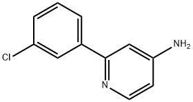 2-(3-CHLOROPHENYL)PYRIDIN-4-AMINE 구조식 이미지