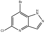 7-bromo-5-chloro-1H-pyrazolo[4,3-b]pyridine 구조식 이미지