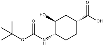 (1R,3S,4S)-4-{[(tert-butoxy)carbonyl]amino}-3-hydroxycyclohexane-1-carboxylic acid Structure