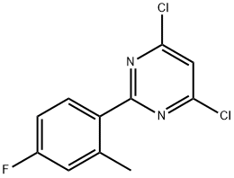 4,6-Dichloro-2-(2-methyl-4-fluorophenyl)pyrimidine 구조식 이미지