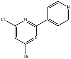 4-Chloro-6-bromo-2-(4-pyridyl)pyrimidine Structure