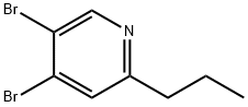 3,4-Dibromo-6-(n-propyl)pyridine Structure