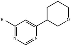 4-Bromo-6-(3-tetrahydropyranyl)pyrimidine 구조식 이미지