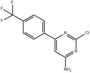 2-Chloro-4-amino-6-(4-trifluoromethylphenyl)pyrimidine 구조식 이미지