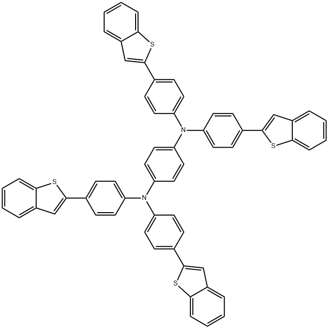 1,4-Benzenediamine, N1,N1,N4,N4-tetrakis(4-benzo[b]thien-2-ylphenyl)- Structure