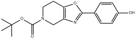 2-(4-hydroxy-phenyl)-6,7-dihydro-4H-oxazolo[4,5-c]pyridine-5-carboxylic acid t-butyl ester Structure