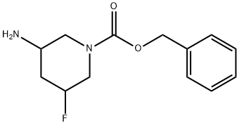 benzyl 3-amino-5-fluoropiperidine-1-carboxylate 구조식 이미지