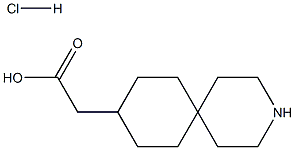 2-(3-azaspiro[5.5]undecan-9-yl)acetic acid hydrochloride Structure