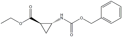 trans-2-Benzyloxycarbonylamino-cyclopropanecarboxylic acid ethyl ester Structure