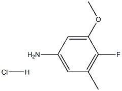 4-fluoro-3-methoxy-5-methylanilline hydrochloride 구조식 이미지