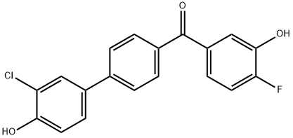 Methanone,(3'-chloro-4'-hydroxy[1,1'-biphenyl]-4-yl)(4-fluoro-3-hydroxyphenyl)- Structure