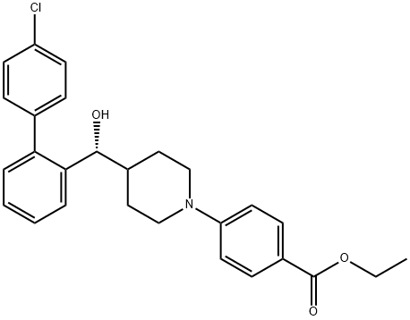ethyl (R)-4-(4-((4'-chloro-[1,1'-biphenyl]-2-yl)(hydroxy)methyl)piperidin-1-yl)benzoate Structure