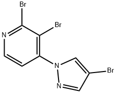 4-Bromo-1-(2,3-dibromo-4-pyridyl)pyrazole Structure