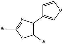 2,5-Dibromo-4-(3-furyl)thiazole Structure