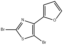 2,5-Dibromo-4-(2-furyl)thiazole 구조식 이미지