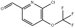 2-Pyridinecarboxaldehyde, 6-chloro-5-(trifluoromethoxy)- Structure
