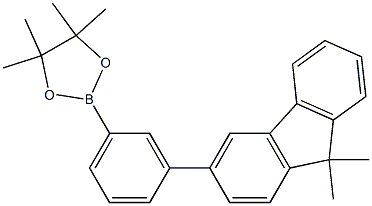 2-(3-(9,9-dimethyl-9H-fluoren-3-yl)phenyl)-4,4,5,5-tetramethyl-1,3,2-dioxaborolane Structure