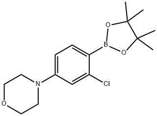 2-Chloro-4-(morpholino)phenylboronic acid pinacol ester Structure