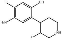 4-amino-5-fluoro-2-(3-fluoropiperidin-4-yl)phenol Structure
