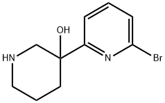 3-(6-Bromo-2-pyridinyl)-3-Piperidinol 구조식 이미지