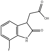 2-(7-fluoro-2-oxo-2,3-dihydro-1H-indol-3-yl)acetic acid Structure