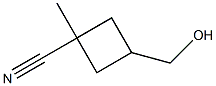 3-(hydroxymethyl)-1-methylcyclobutane-1-carbonitrile 구조식 이미지