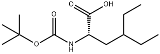 (2S)-2-{[(tert-butoxy)carbonyl]amino}-4-ethylhexanoic acid 구조식 이미지