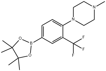 3-(Trifluoromethyl)-4-(N-methylpiperazin-1-yl)phenylboronic acid pinacol ester Structure