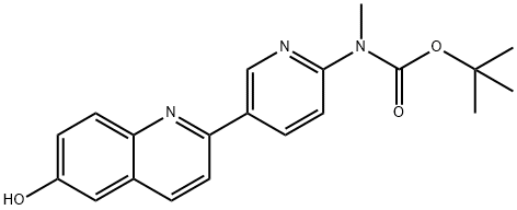 Carbamic acid, N-[5-(6-hydroxy-2-quinolinyl)-2-pyridinyl]-N-methyl-, 1,1-dimethylethyl ester Structure