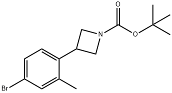 tert-butyl 3-(4-bromo-2-methylphenyl)azetidine-1-carboxylate 구조식 이미지
